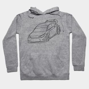 Doodle rally car minimalist Hoodie